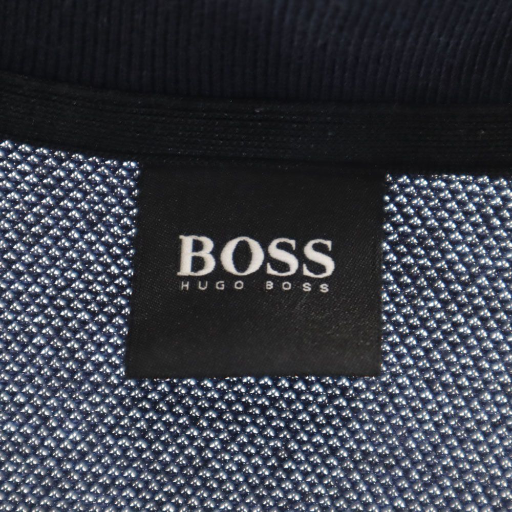 HUGO BOSS ヒューゴボス 半袖 ポロシャツ L ネイビー系 鹿の子 メンズ