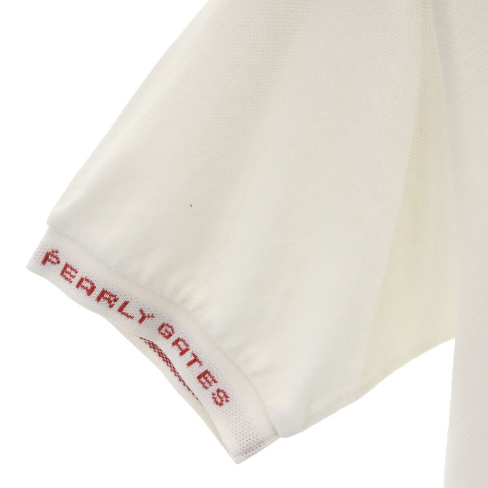 PEARLY GATES パーリーゲイツ 日本製 ゴルフ 半袖 ポロシャツ 1 ホワイト 鹿の子 メンズ