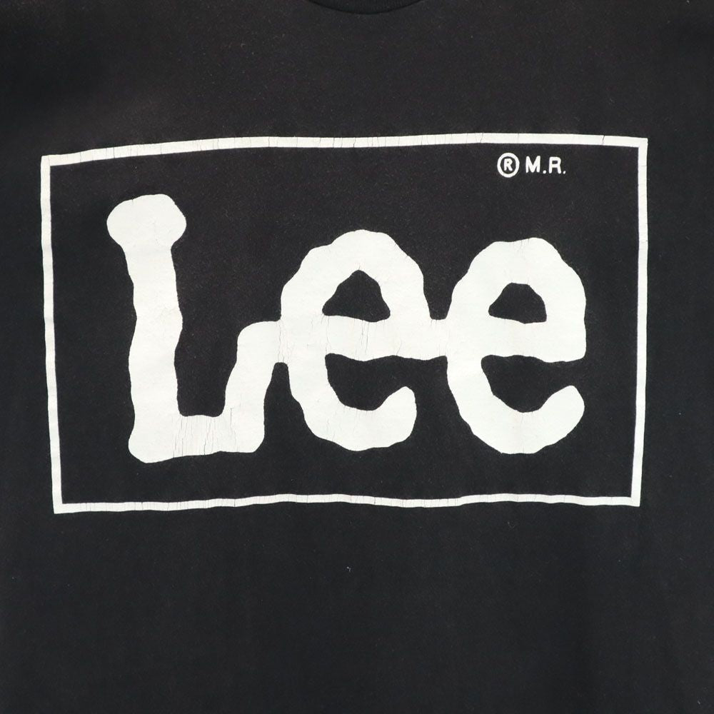 Lee リー 90s USA製 オールド プリント 半袖 Tシャツ M ブラック系 メンズ