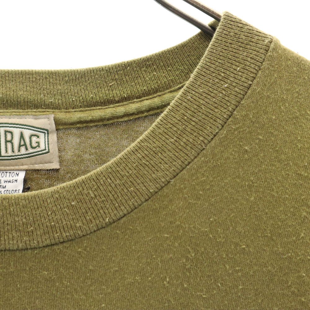 TAGRAG 90s USA製 オールド プリント 半袖 Tシャツ ONE カーキ メンズ