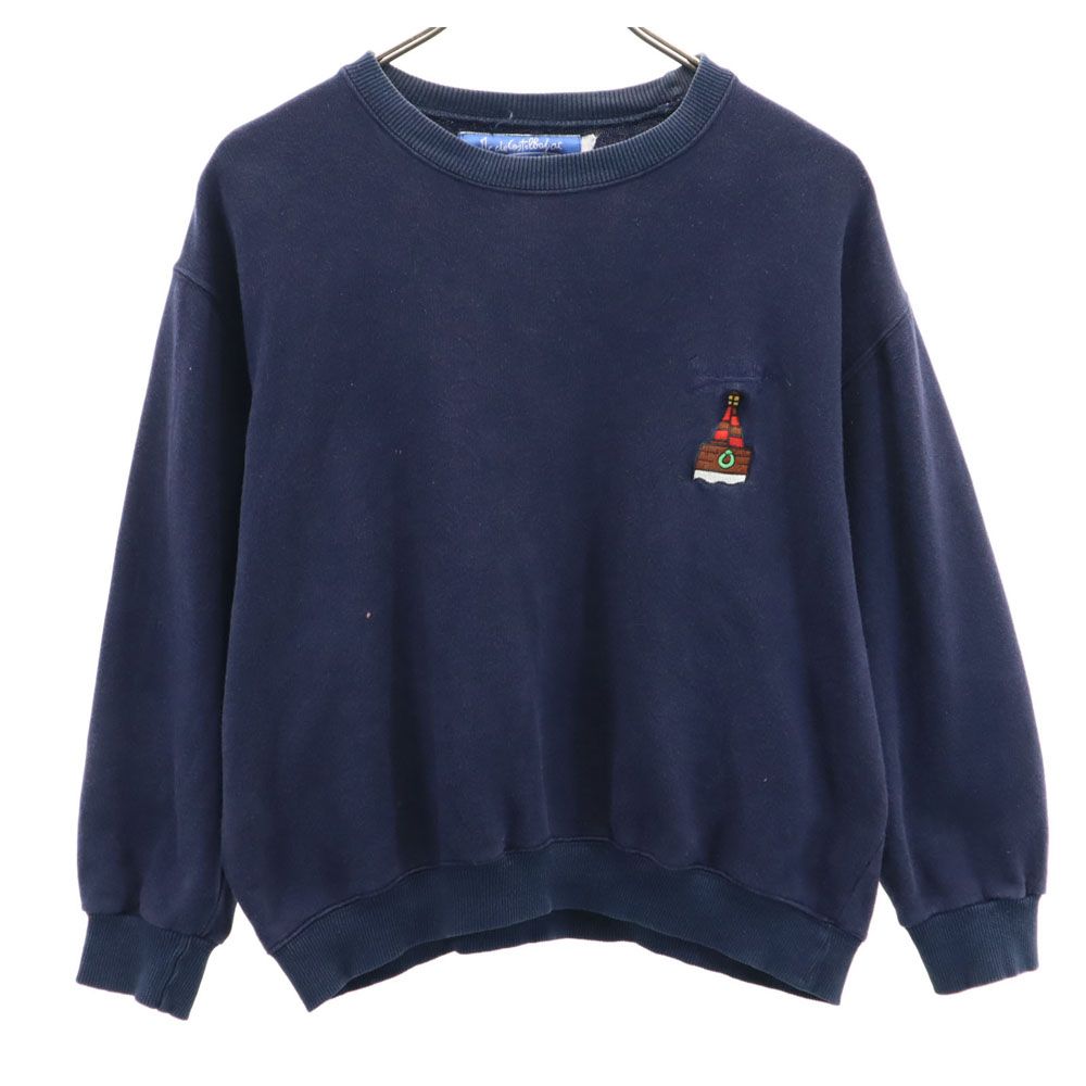カステルバジャック イタリア製 長袖 スウェット トレーナー M ネイビー JC de CASTELBAJAC 裏起毛 刺繍 レディース