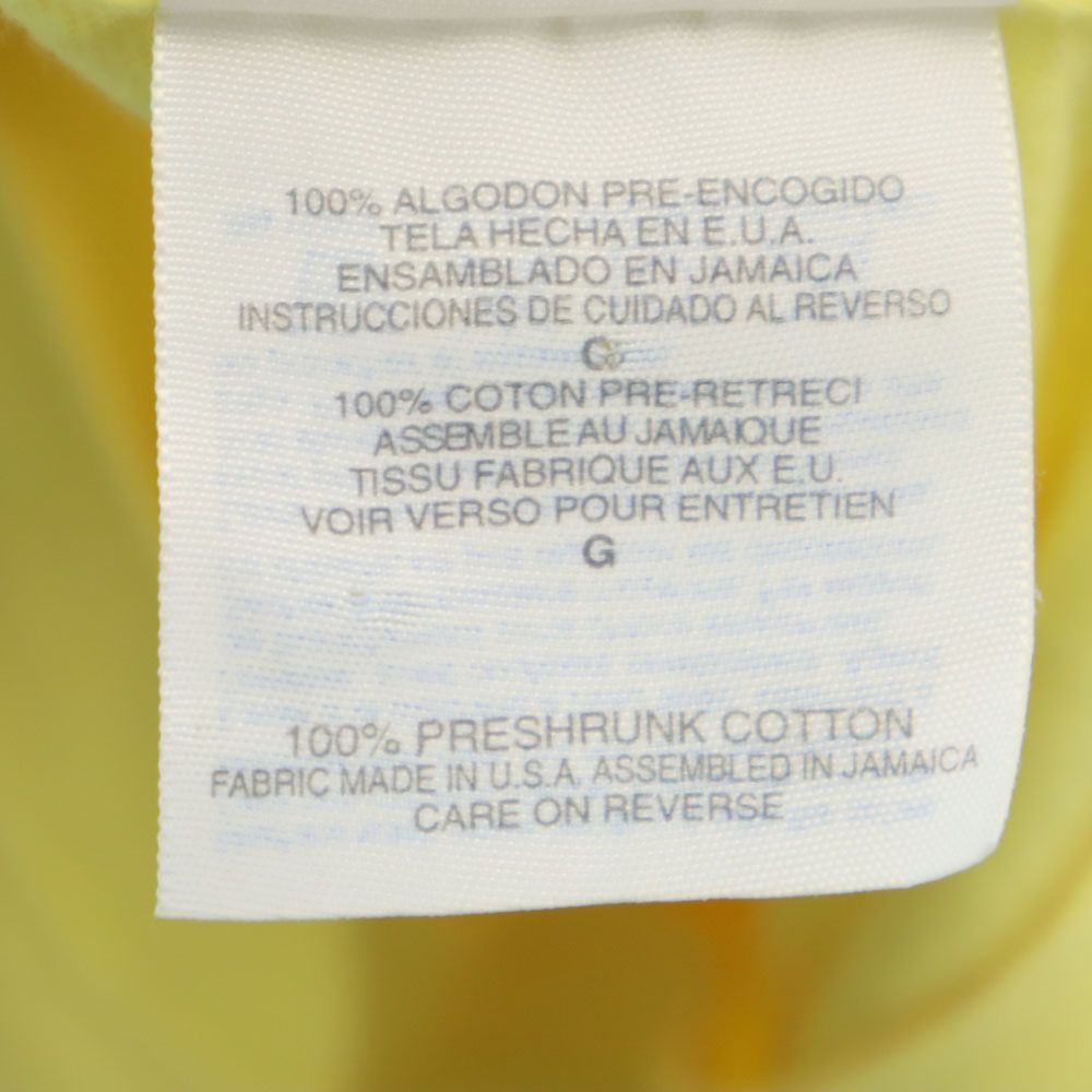 Hanes ヘインズ 90s オールド バックプリント 半袖 Tシャツ L イエロー メンズ