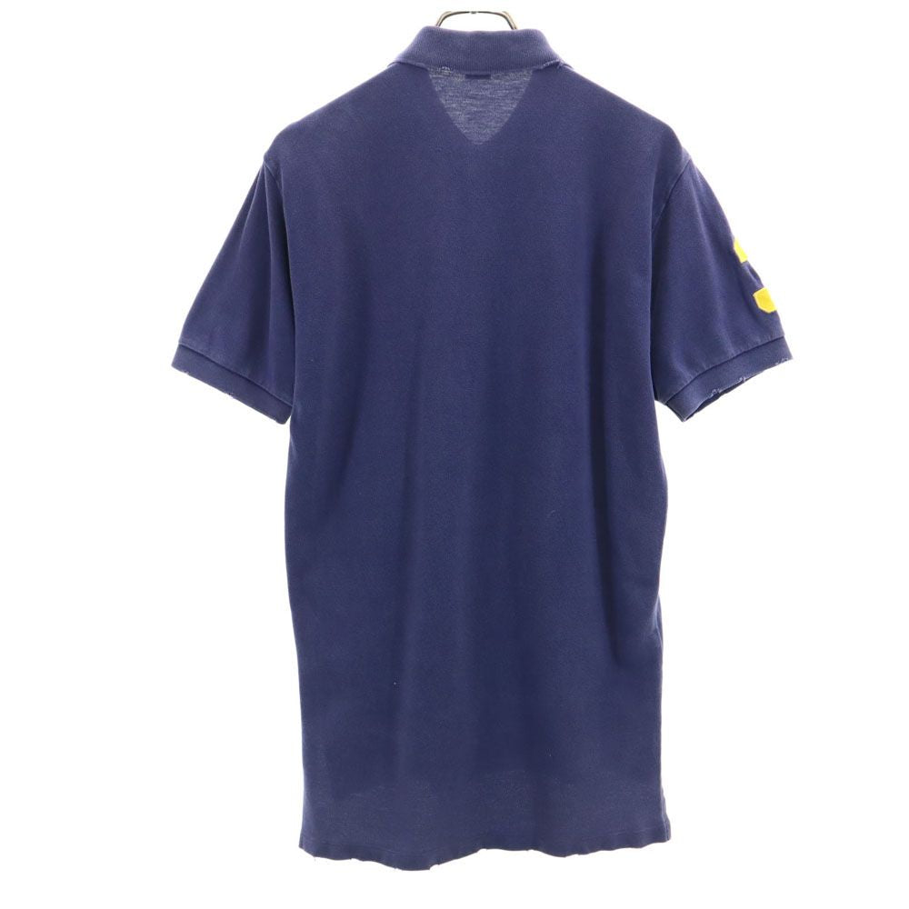 ポロバイラルフローレン ビックポニー 半袖 ポロシャツ S ネイビー Polo by Ralph Lauren 鹿の子地 メンズ