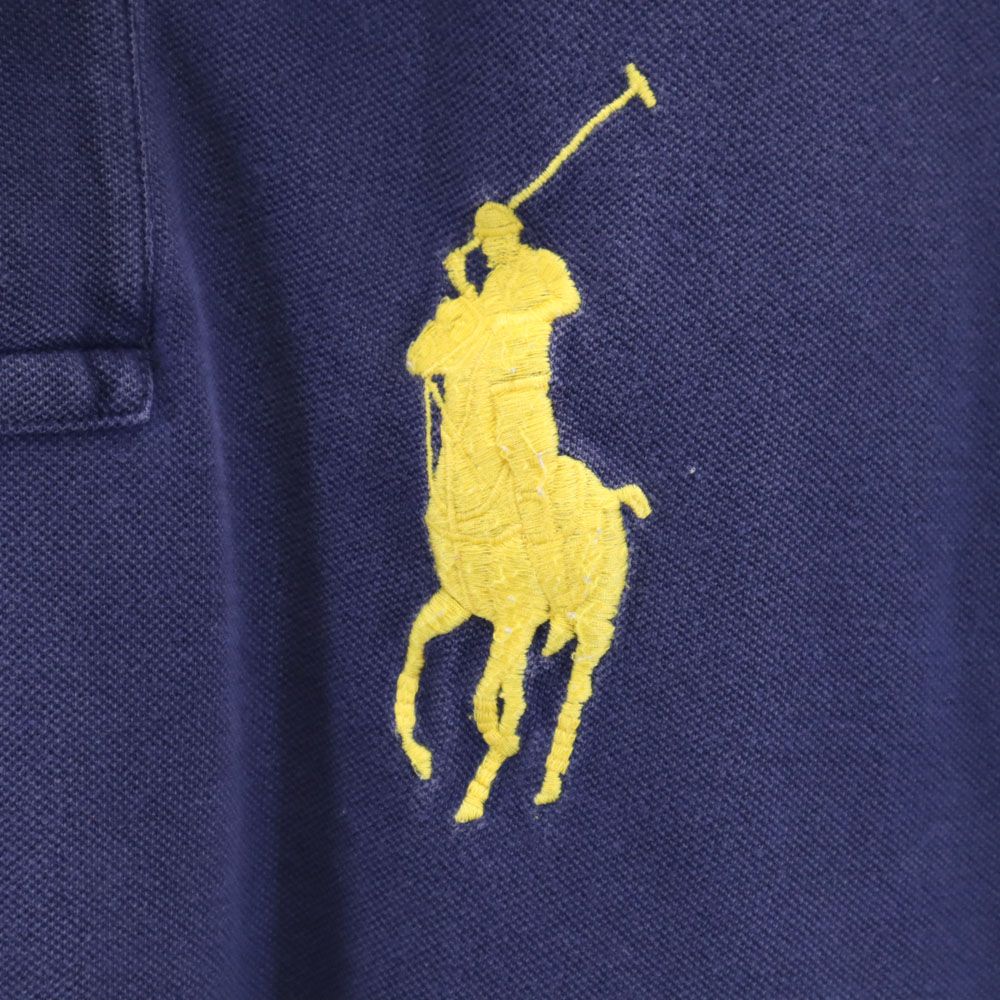 ポロバイラルフローレン ビックポニー 半袖 ポロシャツ S ネイビー Polo by Ralph Lauren 鹿の子地 メンズ