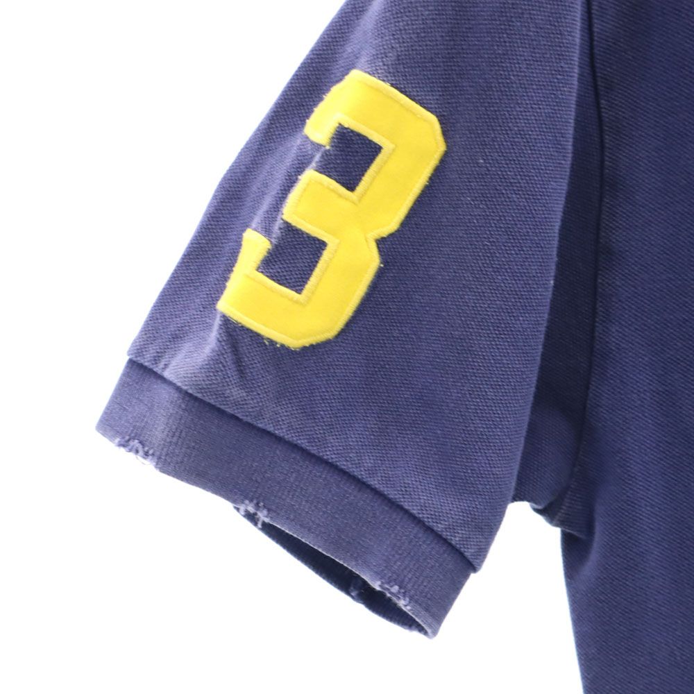 ポロバイラルフローレン ビックポニー 半袖 ポロシャツ S ネイビー Polo by Ralph Lauren 鹿の子地 メンズ
