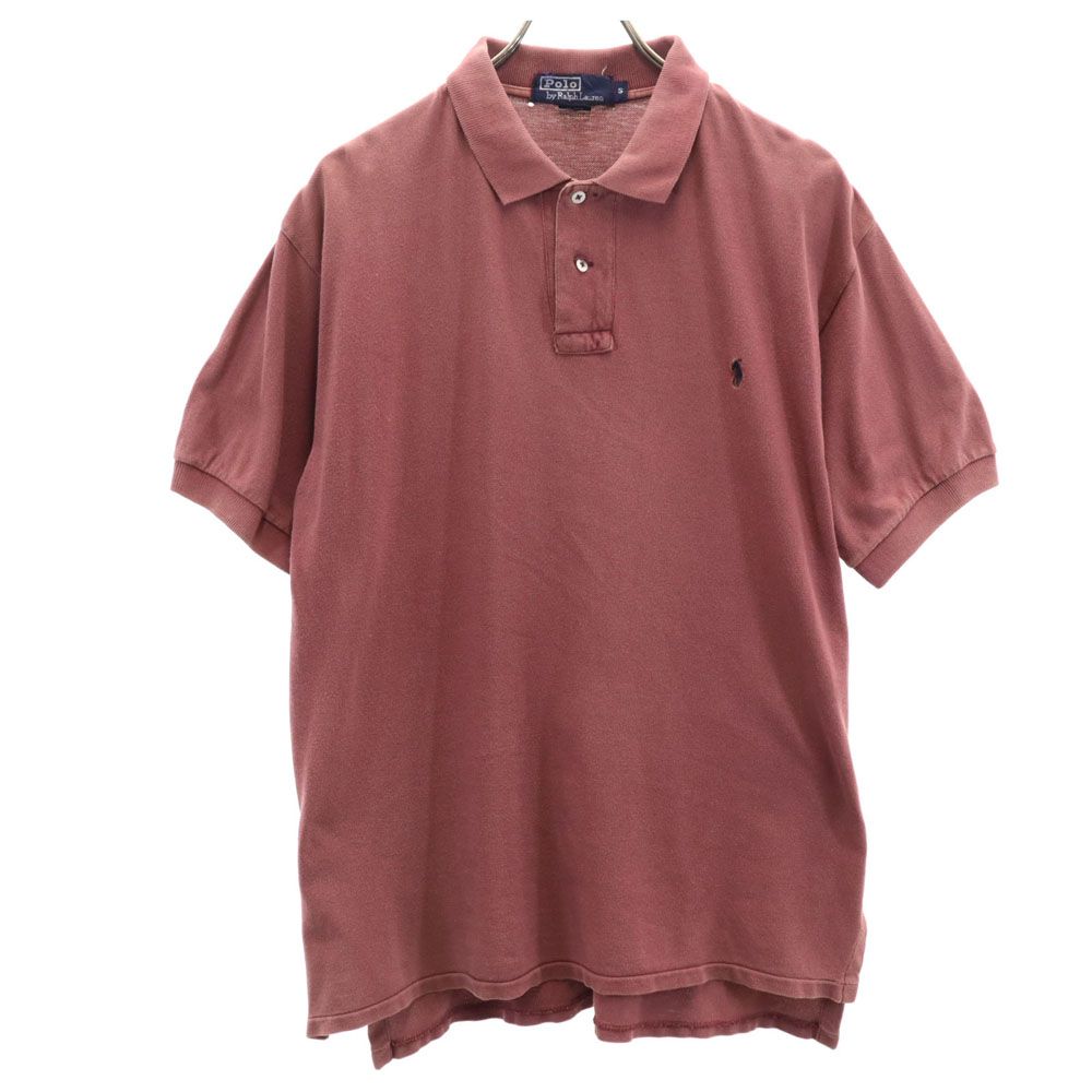 Polo by Ralph Lauren ポロバイラルフローレン USA製 半袖 ポロシャツ S ブラウン系 鹿の子地 メンズ