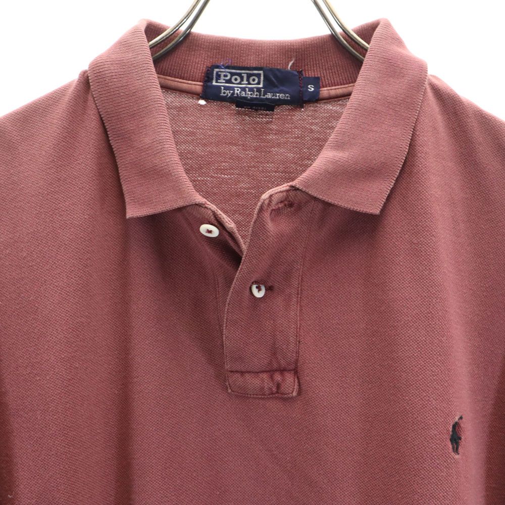 Polo by Ralph Lauren ポロバイラルフローレン USA製 半袖 ポロシャツ S ブラウン系 鹿の子地 メンズ