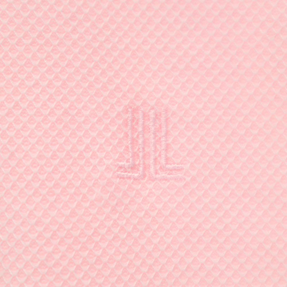 LANVIN LA COLLECTION ランバンコレクション 日本製 半袖 ポロシャツ M ピンク系 鹿の子 メンズ