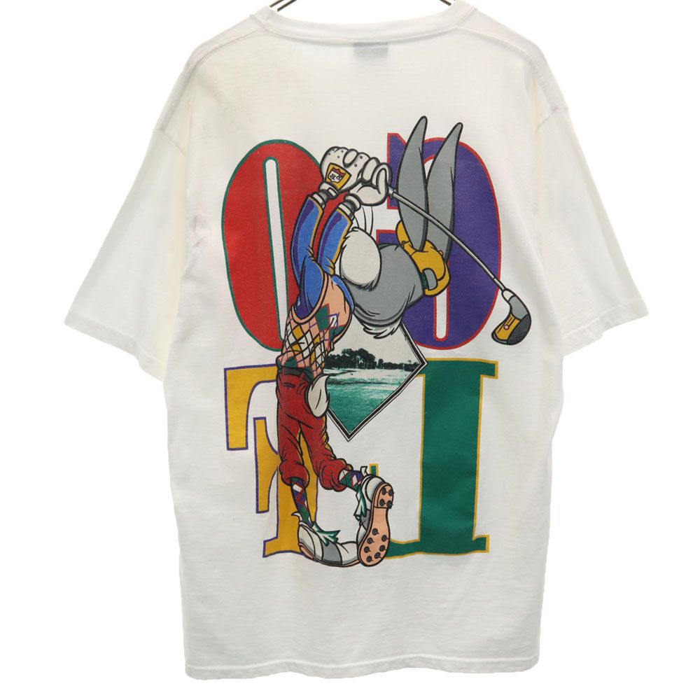 チェンジーズ 90s USA製 ワーナーブラザーズ バックスバニー プリント バッグス・バニー 半袖 Tシャツ XL ホワイト Changes メンズ