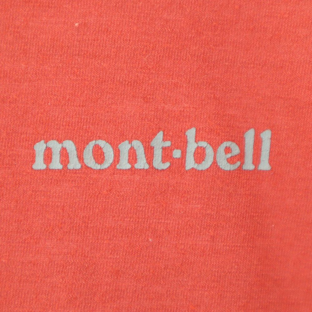 モンベル アウトドア 長袖 Tシャツ L オレンジ系 mont-bell ロンT メンズ