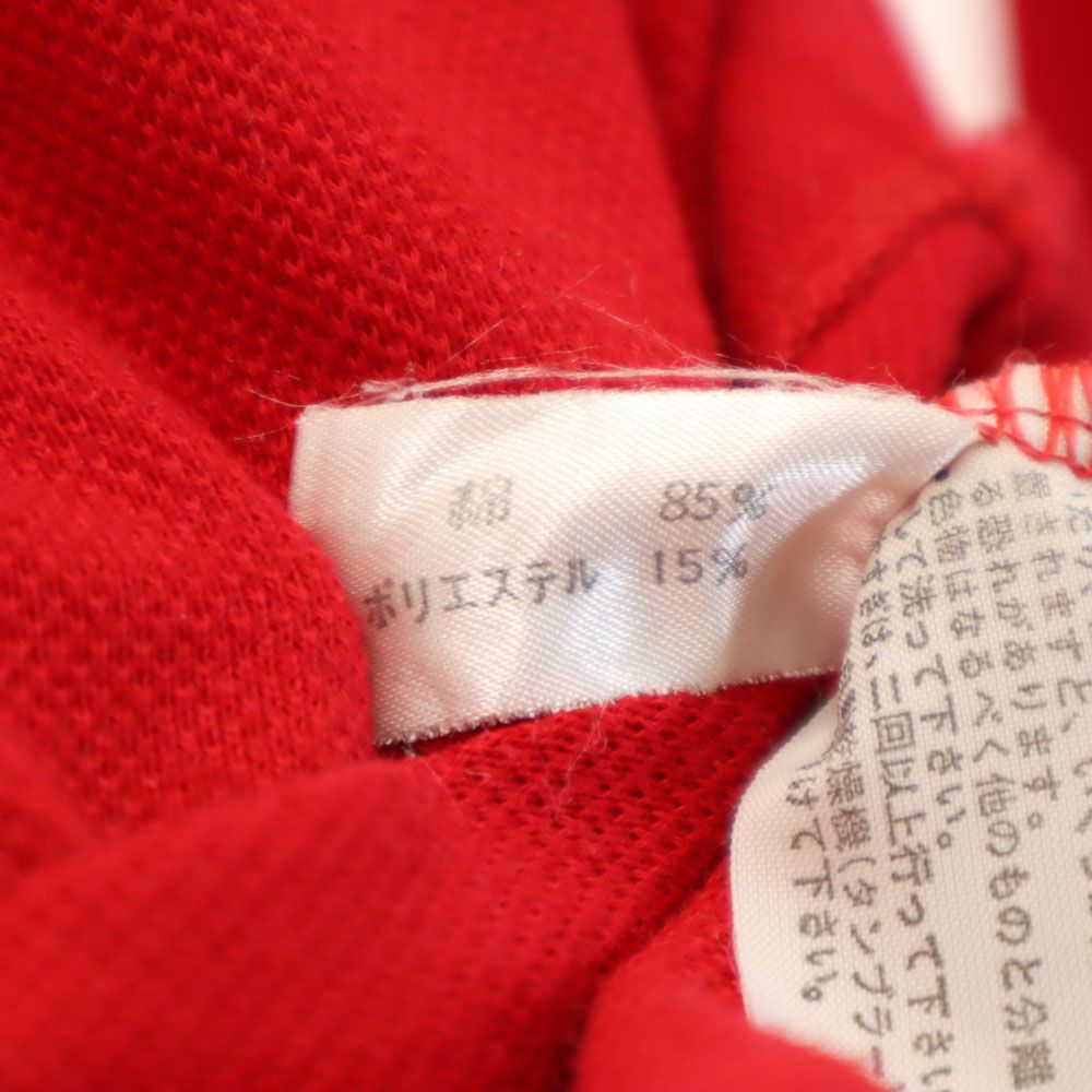 シュミーズラコステ 長袖 ポロシャツ 40 赤 CHEMISE LACOSTE 鹿の子地 メンズ