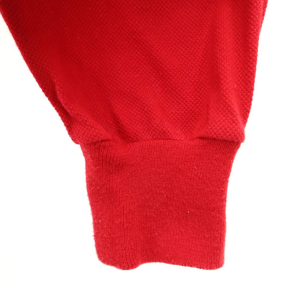 シュミーズラコステ 長袖 ポロシャツ 40 赤 CHEMISE LACOSTE 鹿の子地 メンズ