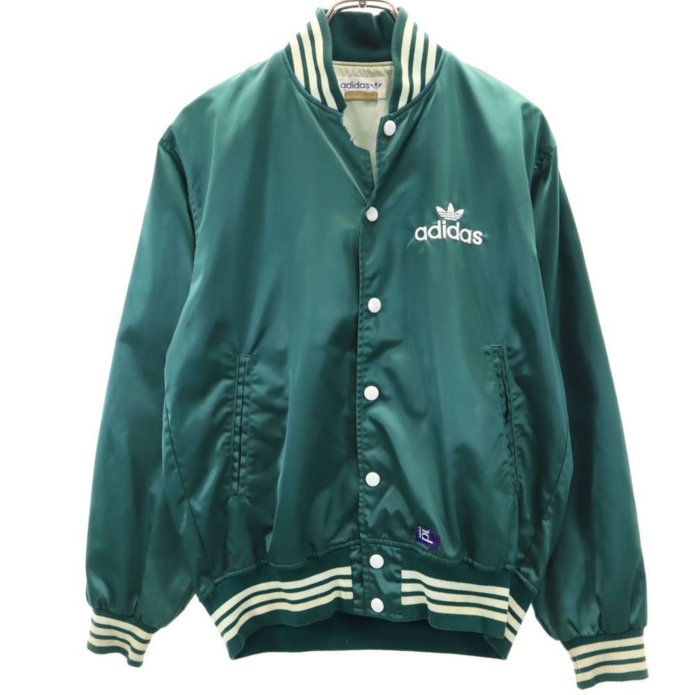 adidas アディダス 70s 80s デサント製 ヴィンテージ トレフォイルロゴ スタジャン L グリーン メンズ