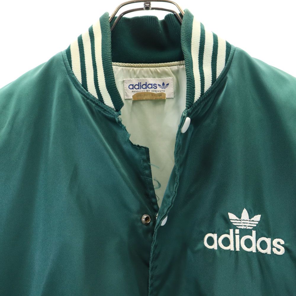 adidas アディダス 70s 80s デサント製 ヴィンテージ トレフォイルロゴ スタジャン L グリーン メンズ