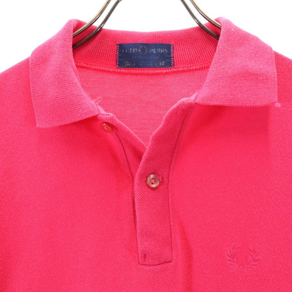 FRED PERRY フレッドペリー 90s オールド 半袖 鹿の子 ポロシャツ 40 ピンク メンズ