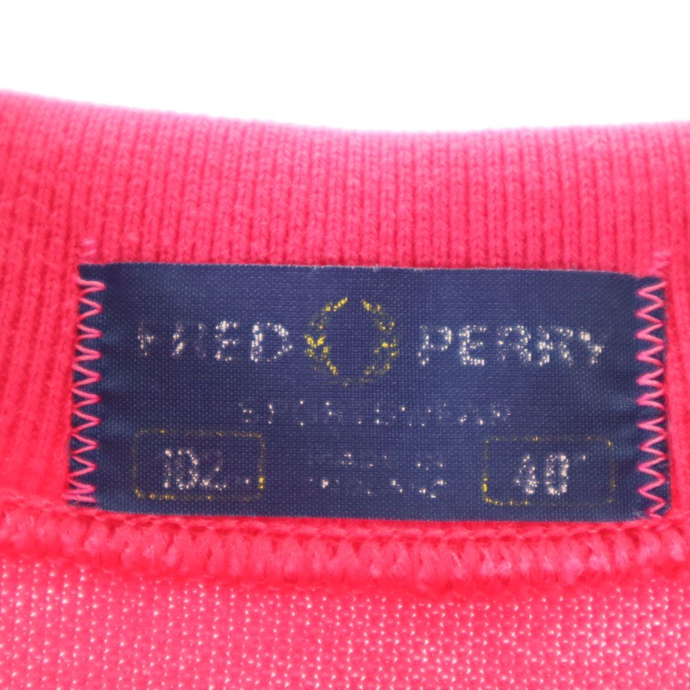 FRED PERRY フレッドペリー 90s オールド 半袖 鹿の子 ポロシャツ 40 ピンク メンズ