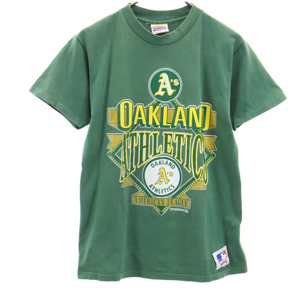 NUTMEG ナツメグ 90s USA製 オールド 半袖 Tシャツ M グリーン系 メンズ
