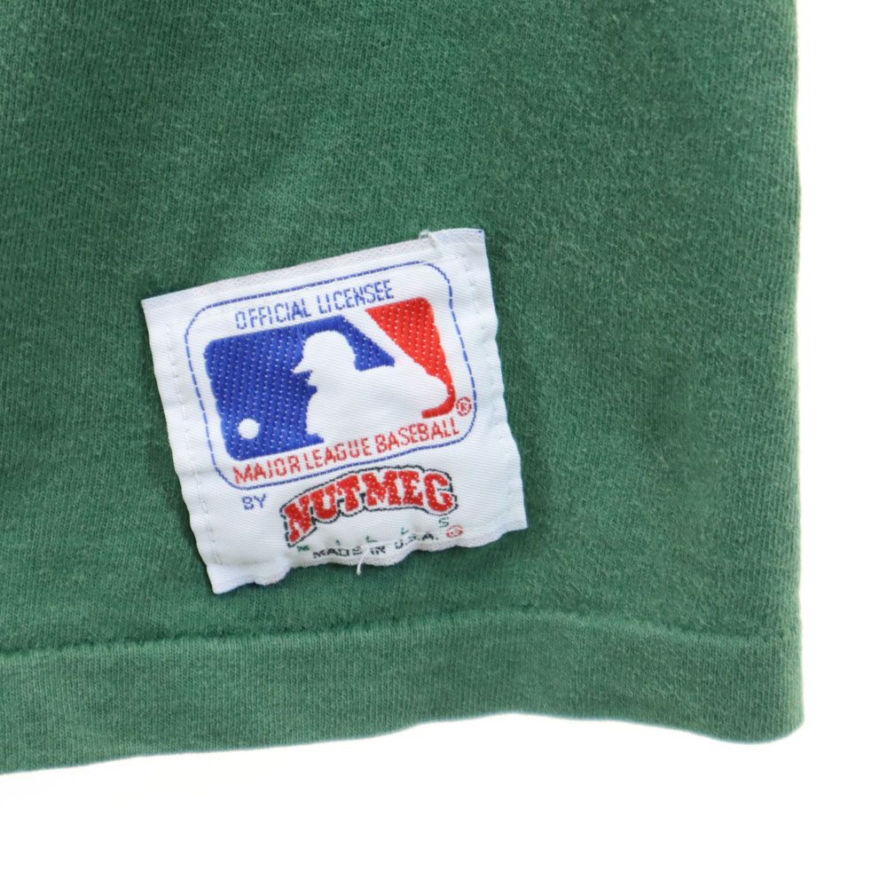 NUTMEG ナツメグ 90s USA製 オールド 半袖 Tシャツ M グリーン系 メンズ