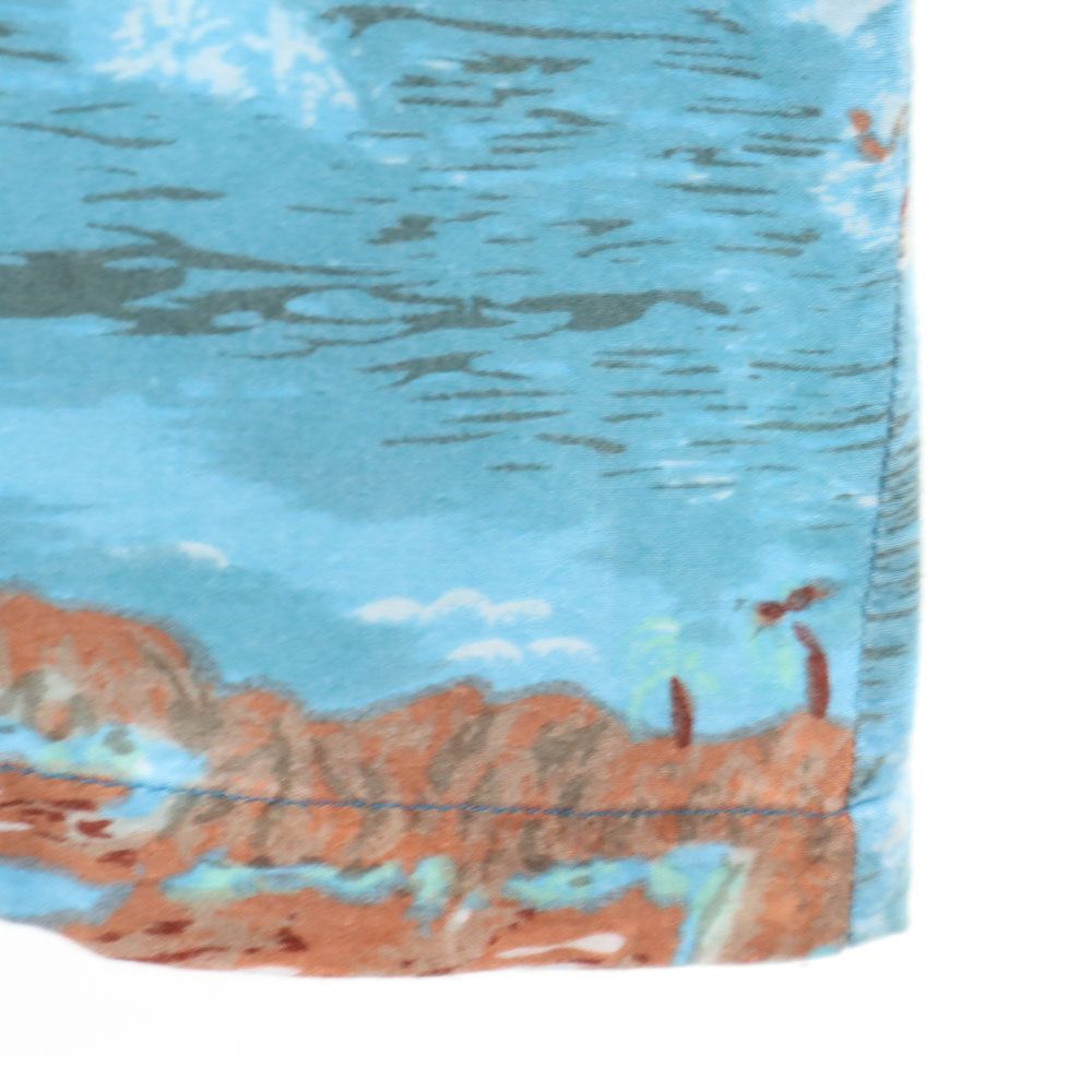 JIMMY'Z ジミーズ 半袖 アロハシャツ S 水色 メンズ