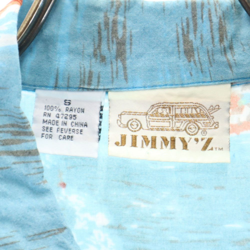 JIMMY'Z ジミーズ 半袖 アロハシャツ S 水色 メンズ