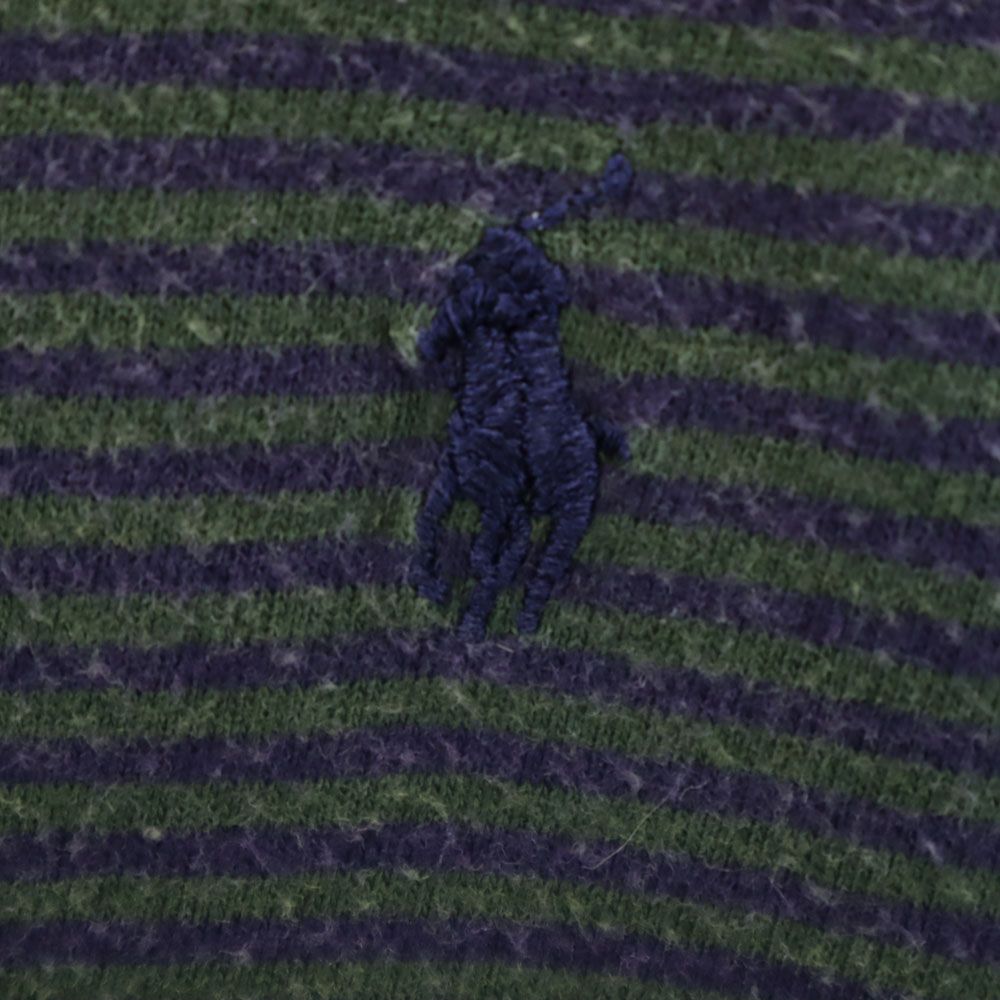 Polo by Ralph Lauren ポロバイラルフローレン 日本製 ボーダー柄 半袖 Tシャツ L 紺紫 メンズ