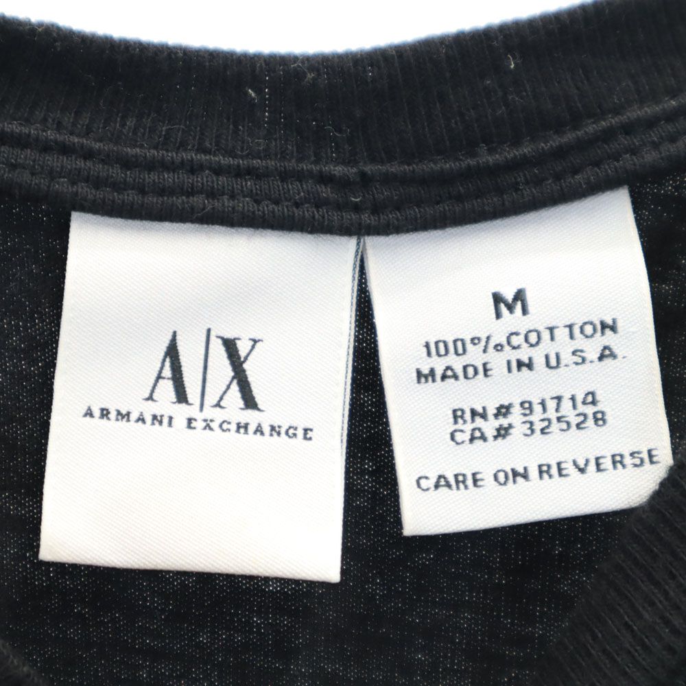 ARMANI EXCHANGE アルマーニエクスチェンジ 90s USA製 オールド ノースリーブ タンクトップ M ブラック レディース