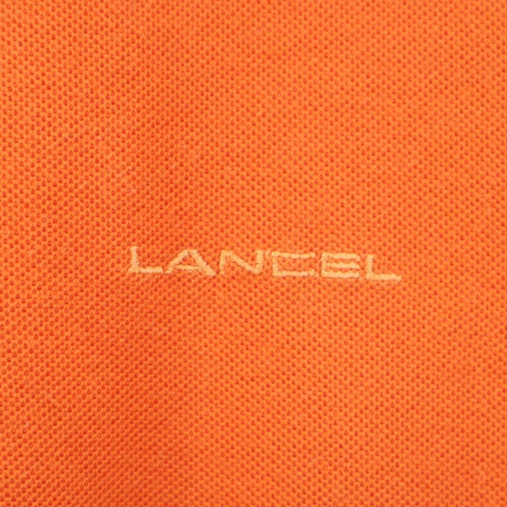 LANCEL ランセル 半袖 ポロシャツ M オレンジ 鹿の子 レディース
