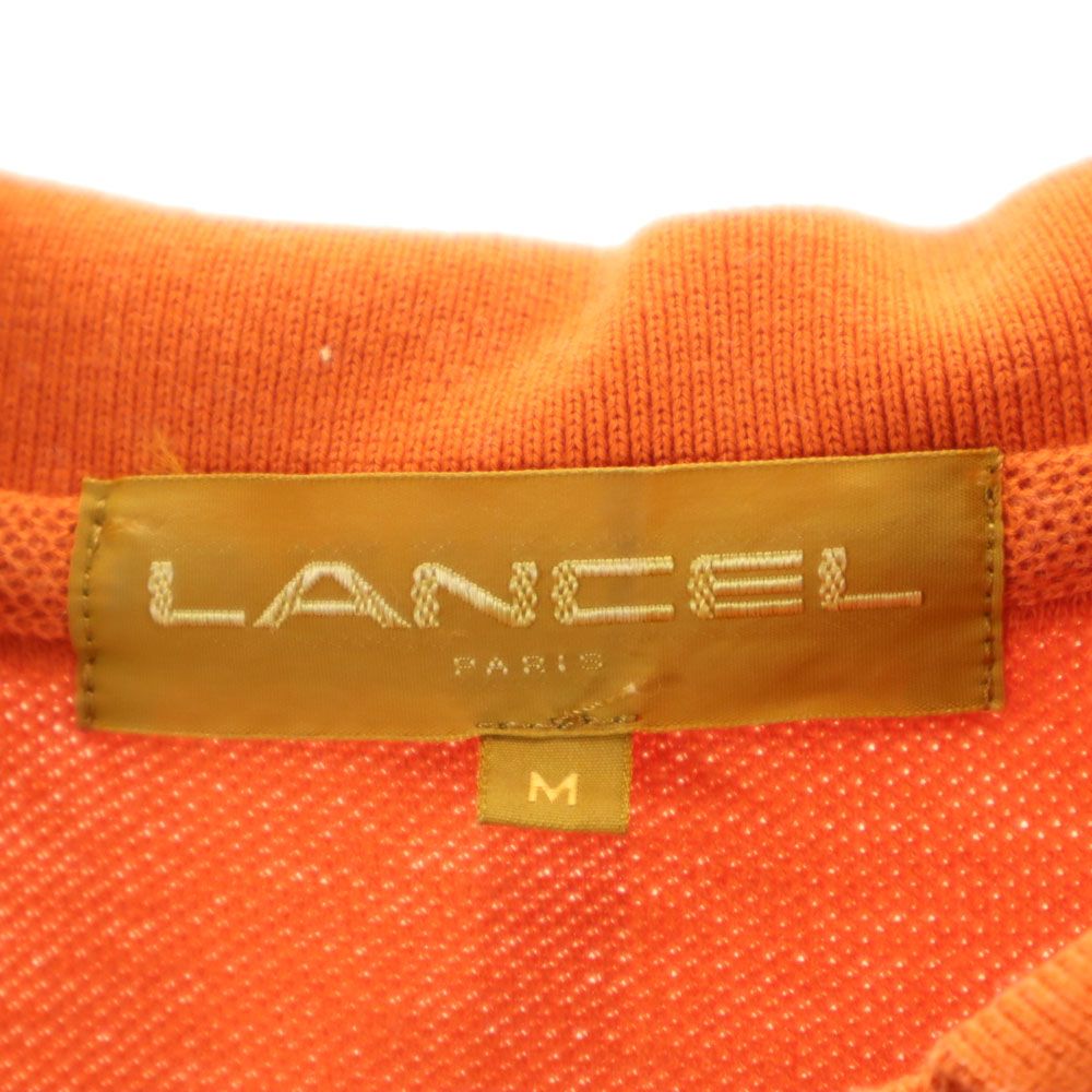 LANCEL ランセル 半袖 ポロシャツ M オレンジ 鹿の子 レディース