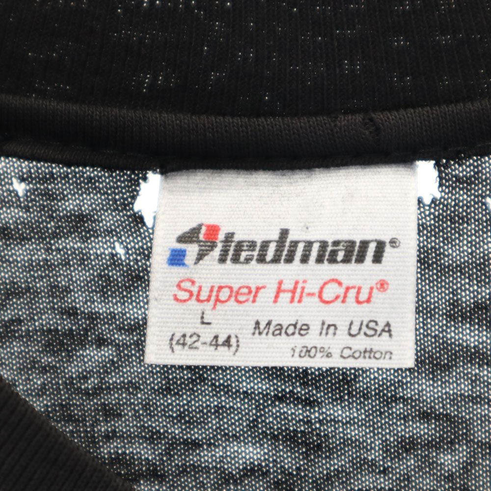STEDMAN ステッドマン 90s USA製 オールド ジャンク パームツリー柄 半袖 Tシャツ L ブラック メンズ