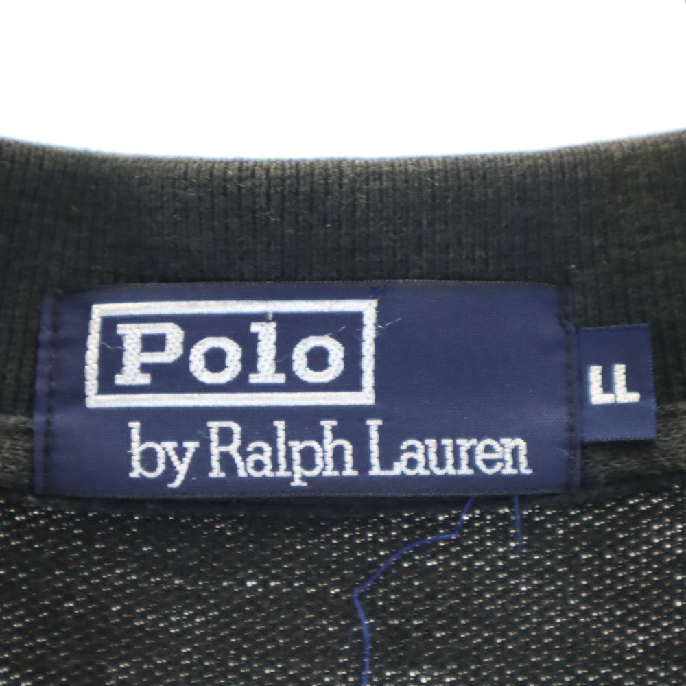ポロバイラルフローレン 長袖 鹿の子 ポロシャツ LL ブラック Polo by Ralph Lauren メンズ