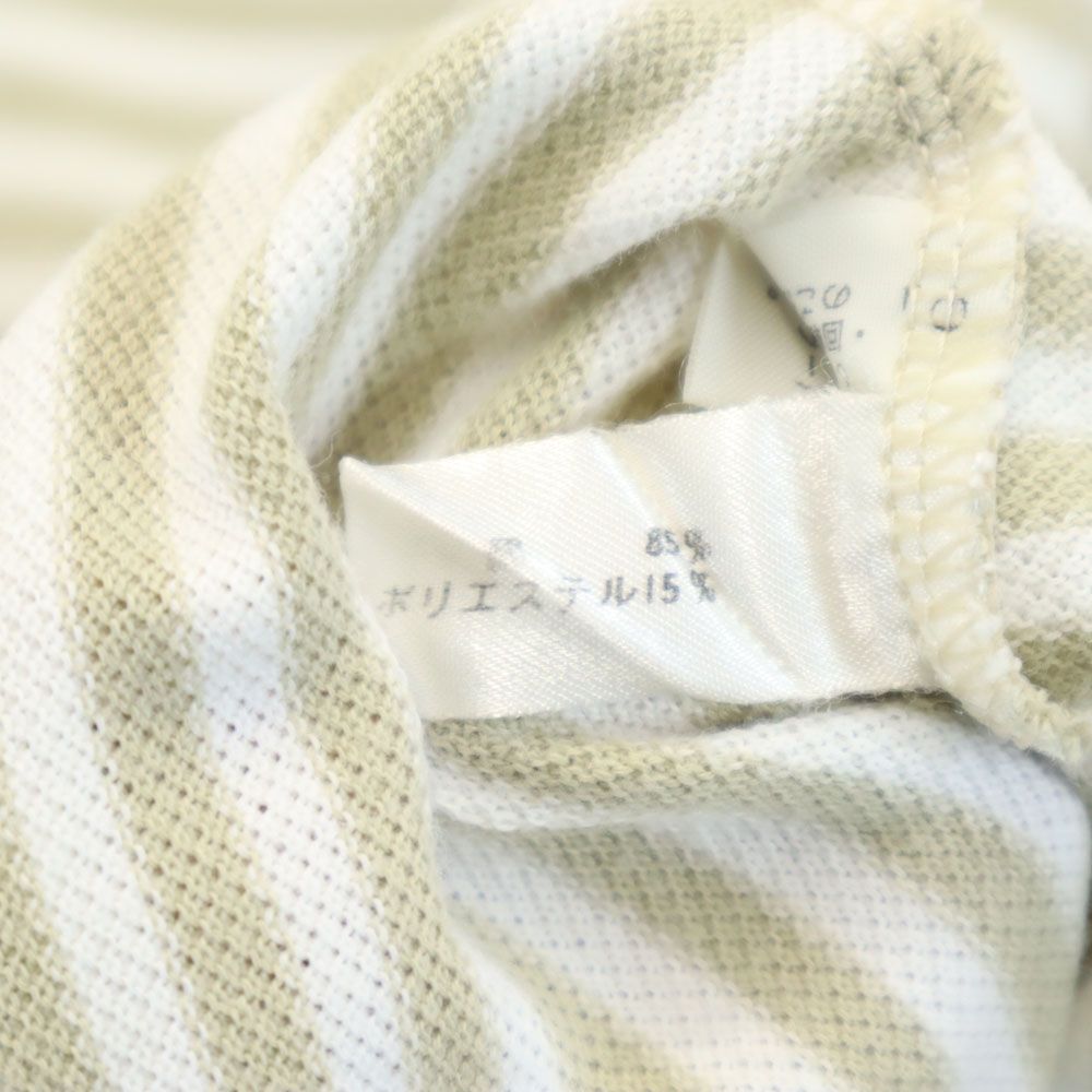 CHEMISE LACOSTE シュミーズラコステ ボーダー柄 半袖 鹿の子 ポロシャツ 4 ホワイト メンズ