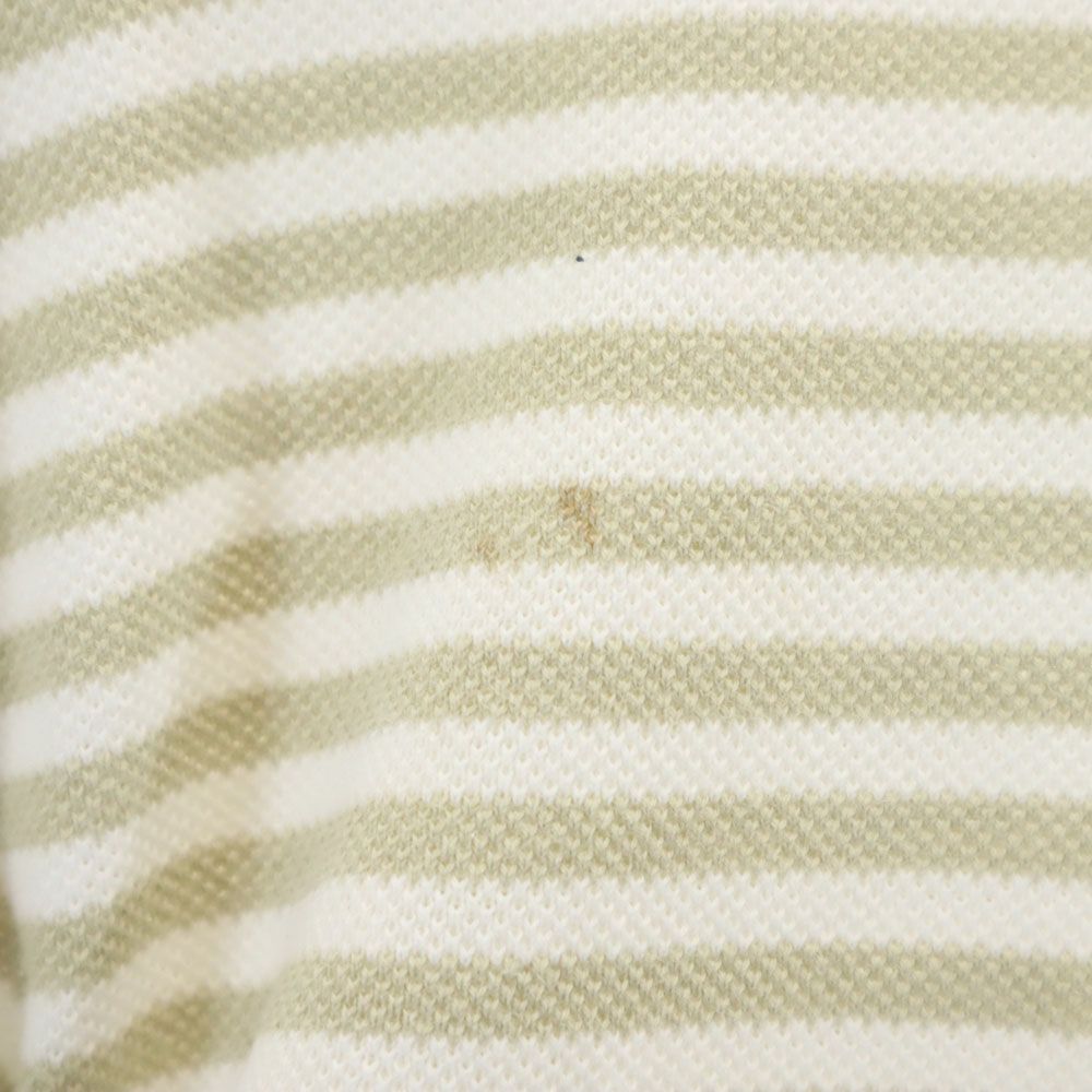 CHEMISE LACOSTE シュミーズラコステ ボーダー柄 半袖 鹿の子 ポロシャツ 4 ホワイト メンズ