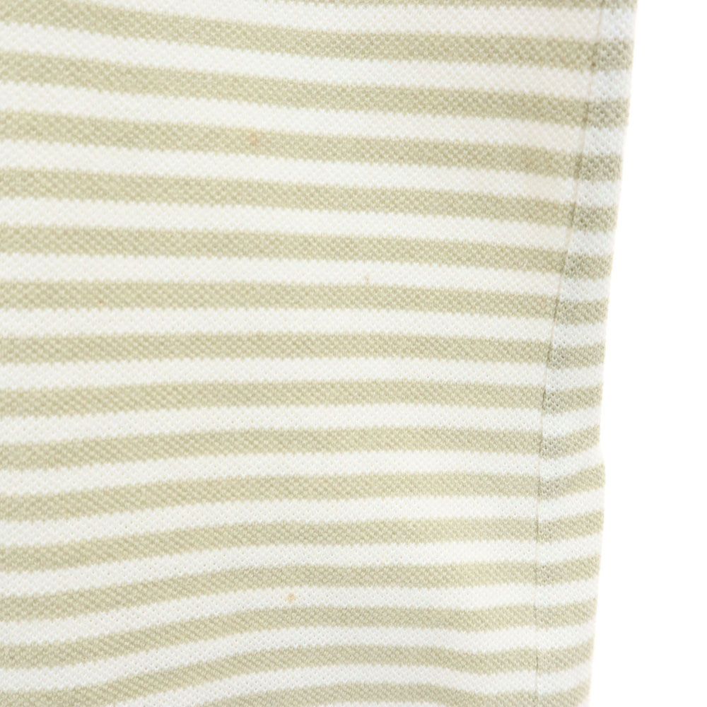 CHEMISE LACOSTE シュミーズラコステ ボーダー柄 半袖 鹿の子 ポロシャツ 4 ホワイト メンズ