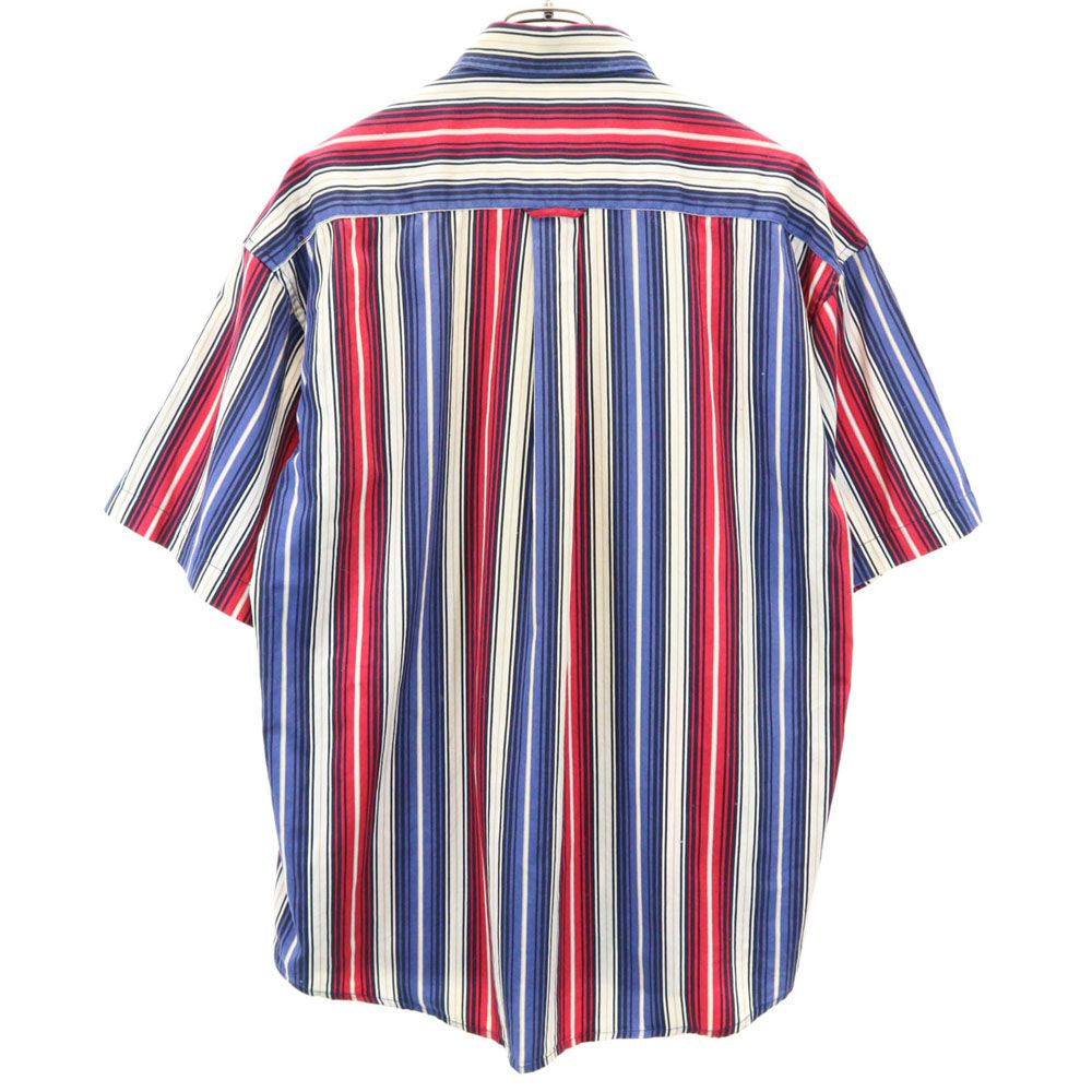 NORTHERN EXPLORER 90s オールド ストライプ柄 半袖 ボタンダウンシャツ M レッド 他 メンズ