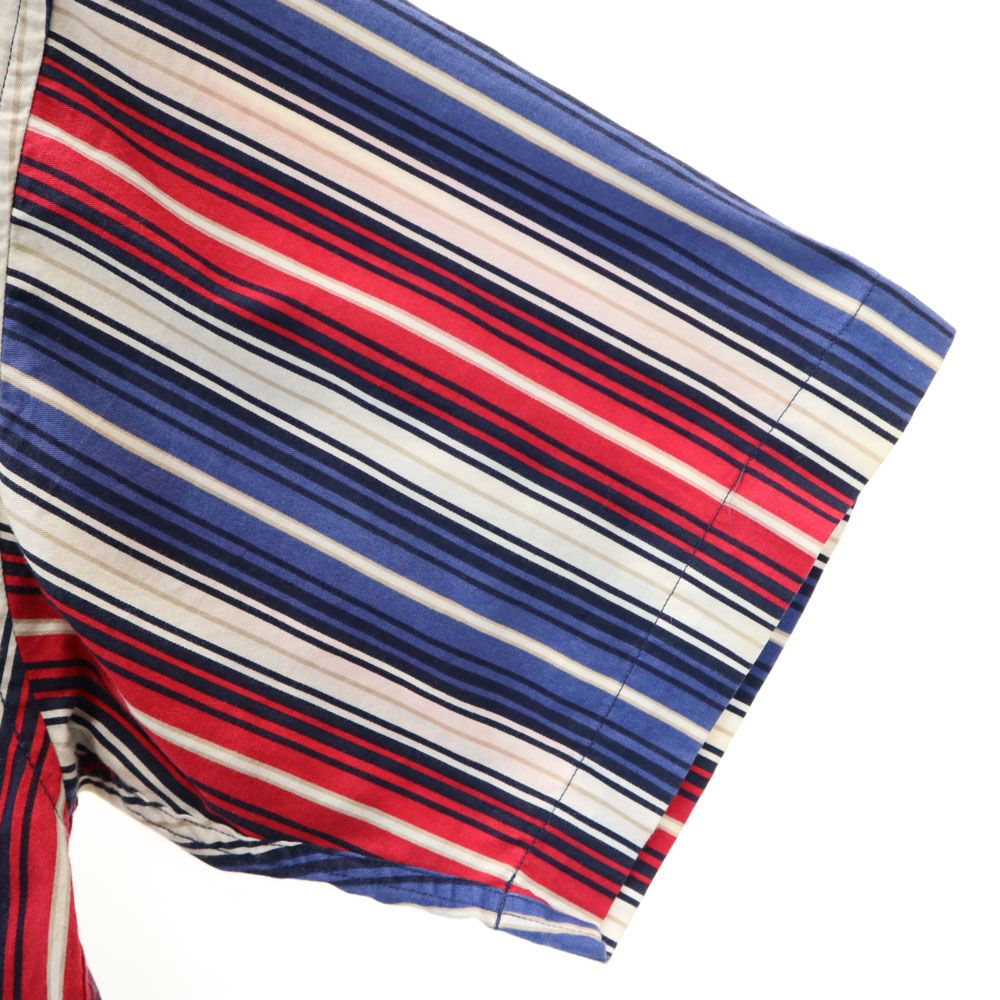 NORTHERN EXPLORER 90s オールド ストライプ柄 半袖 ボタンダウンシャツ M レッド 他 メンズ