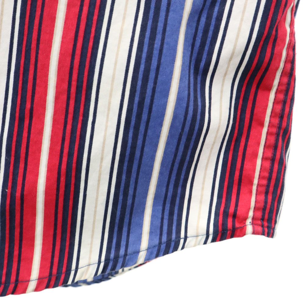 NORTHERN EXPLORER 90s オールド ストライプ柄 半袖 ボタンダウンシャツ M レッド 他 メンズ