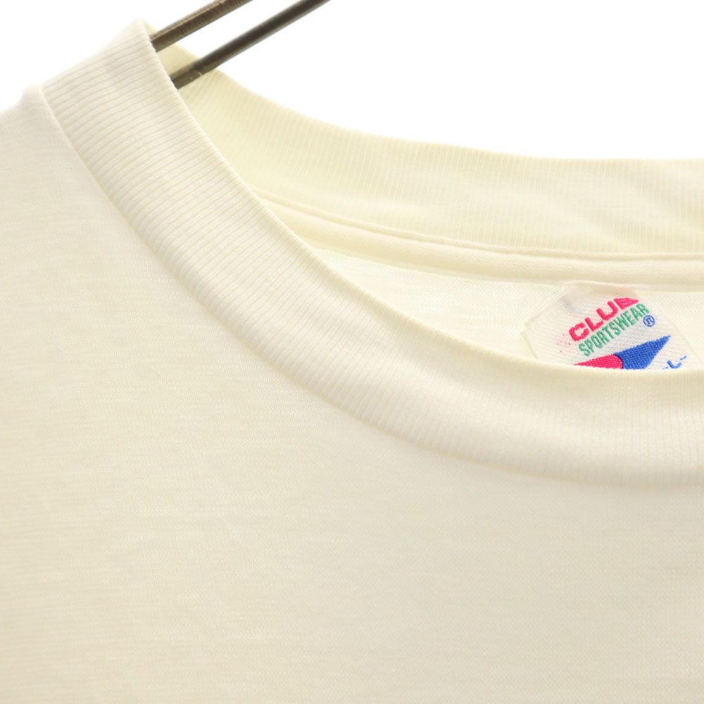 CLUB SPORTSWEAR 日本製 プリント 半袖 Tシャツ L ホワイト CLUB SPORTSWEAR メンズ