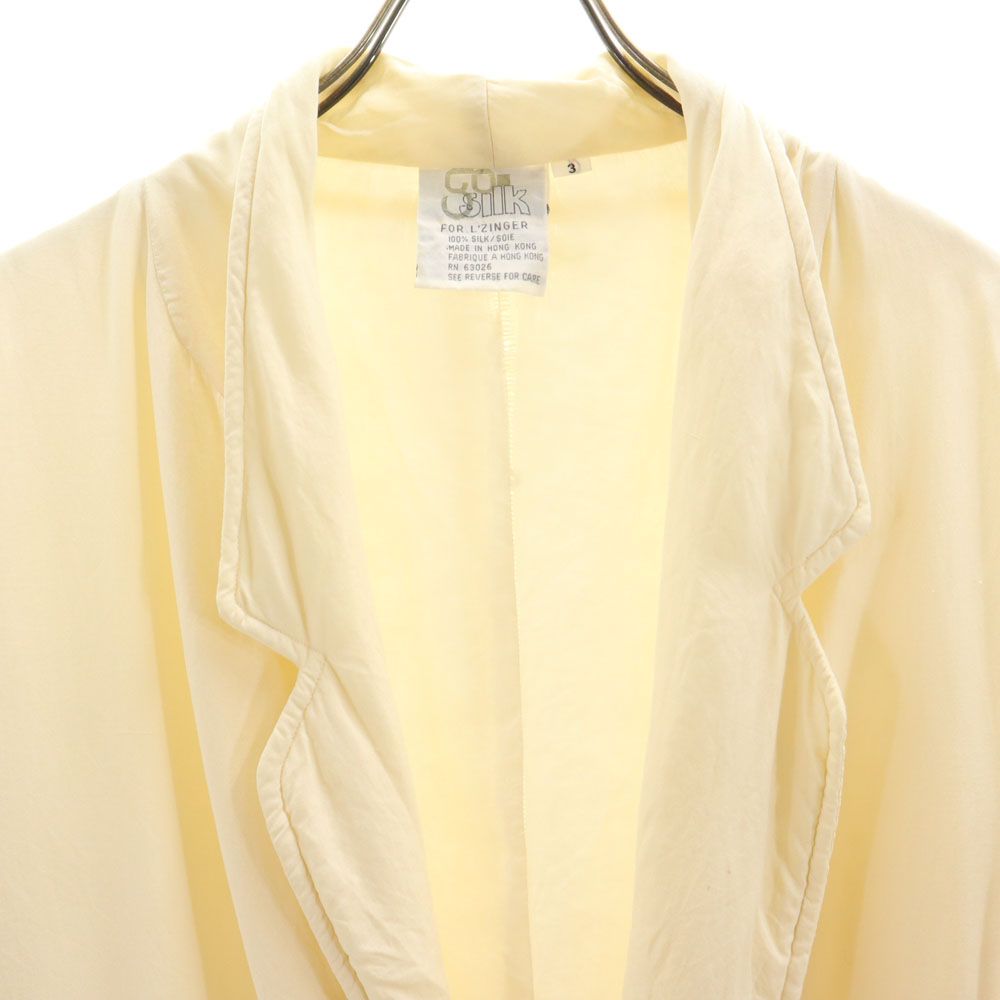 go silk 90s シルク100% オールド デザイン 中綿入り テーラードジャケット 3 ベージュ系 メンズ