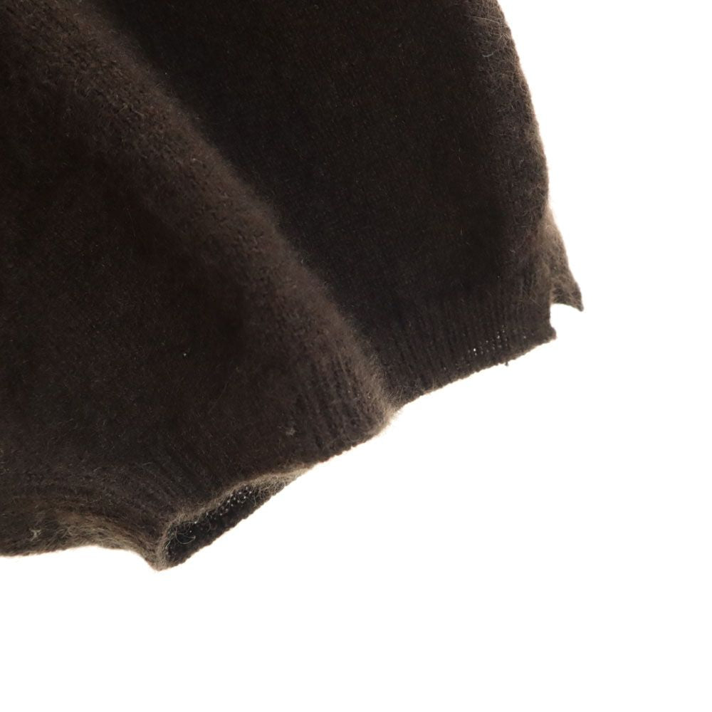 CASHMERE by poushal カシミヤ100% 半袖 セーター 42 ブラウン ニット レディース