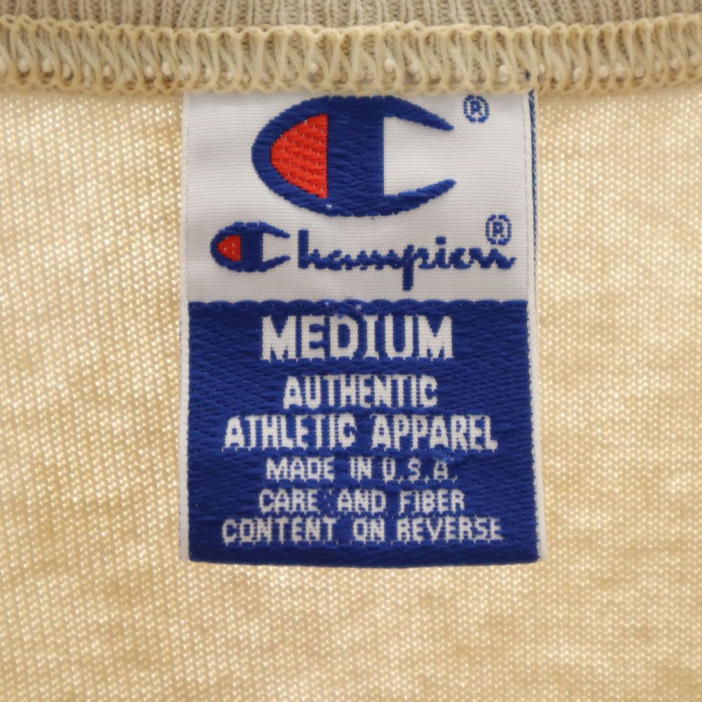 Champion チャンピオン 90s USA製 オールド 半袖 Tシャツ M ベージュ メンズ