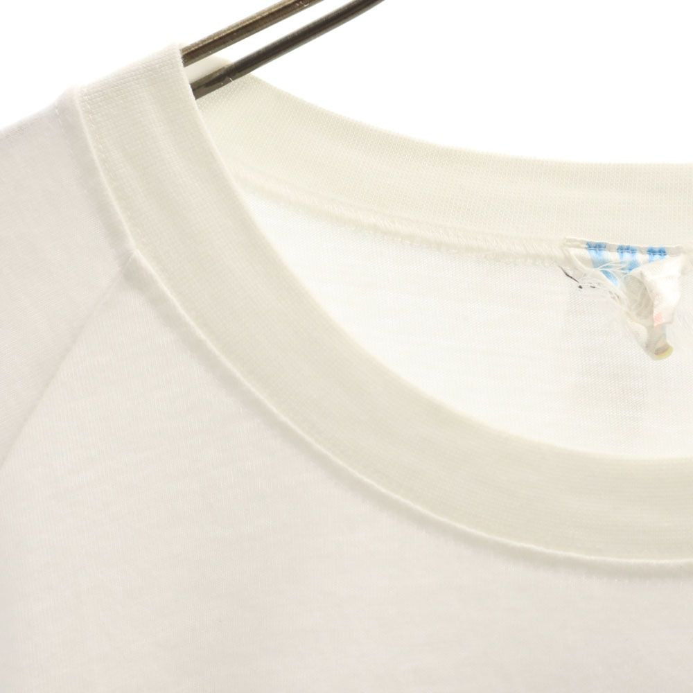 adidas アディダス 80s トレフォイルロゴ ヴィンテージ バックプリント 半袖 Tシャツ L ホワイト メンズ