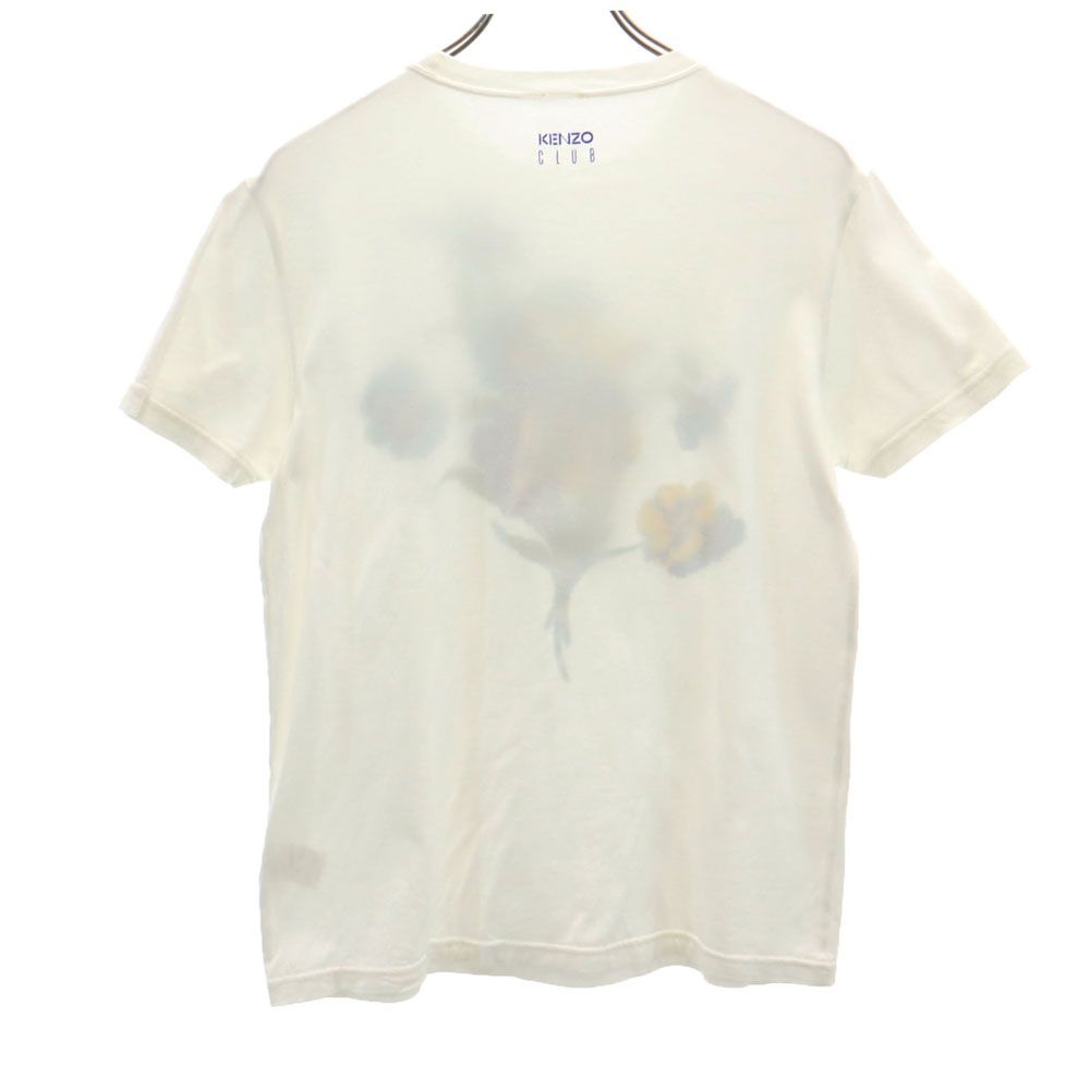 KENZO CLUB ケンゾークラブ 90s 日本製 オールド プリント 半袖 Tシャツ 38 ホワイト レディース