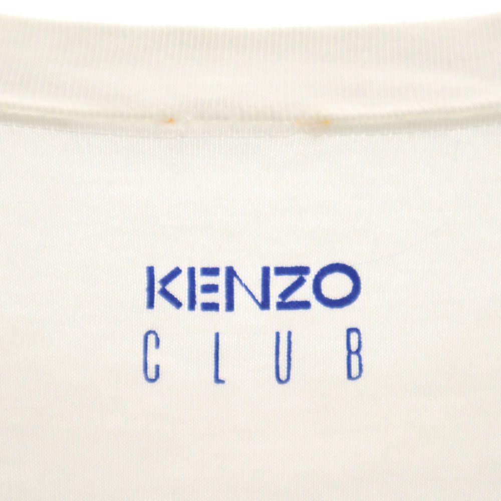 KENZO CLUB ケンゾークラブ 90s 日本製 オールド プリント 半袖 Tシャツ 38 ホワイト レディース