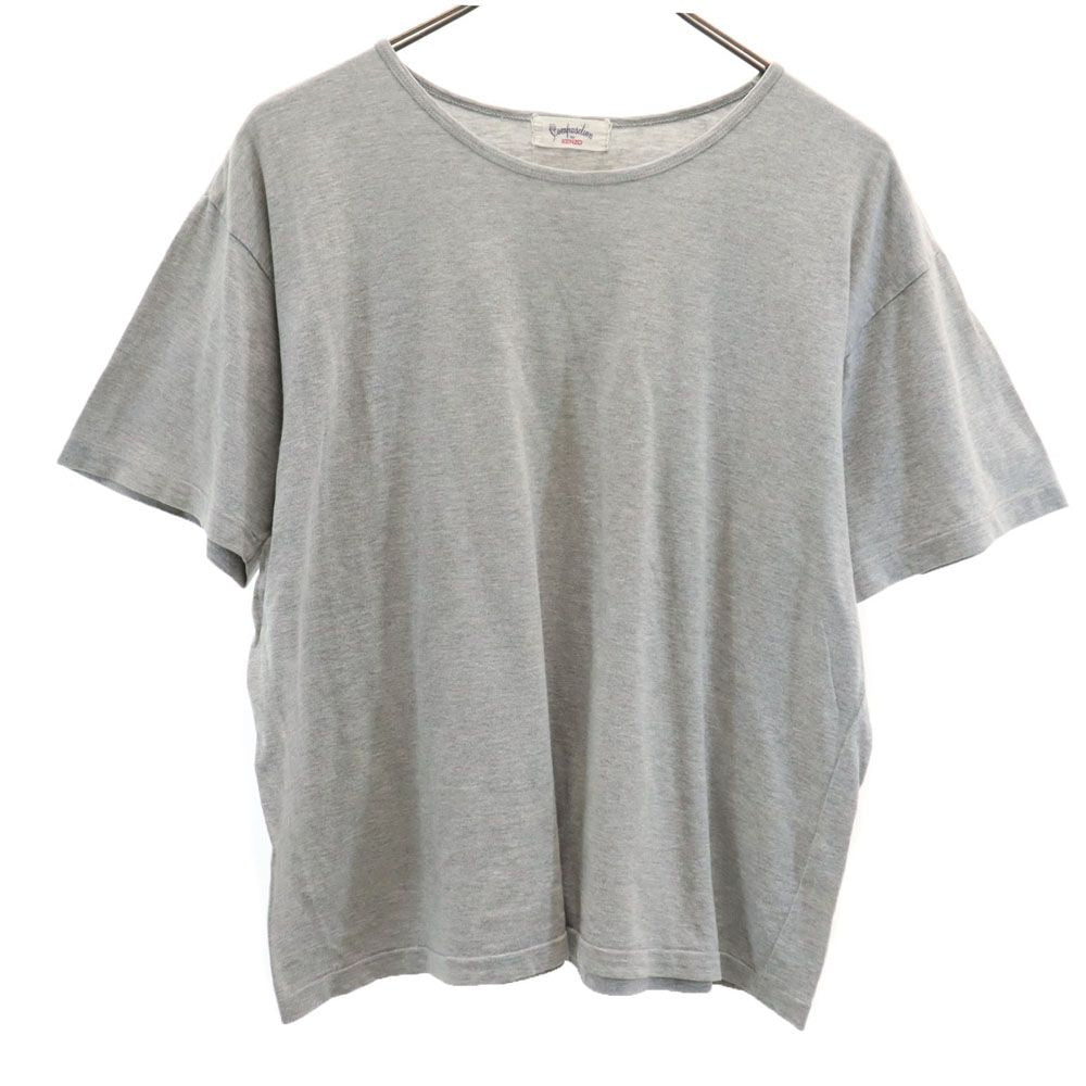 composition by KENZO コンポジション ケンゾー 90s 日本製 オールド バックプリント 半袖 Tシャツ 38 グレー レディース