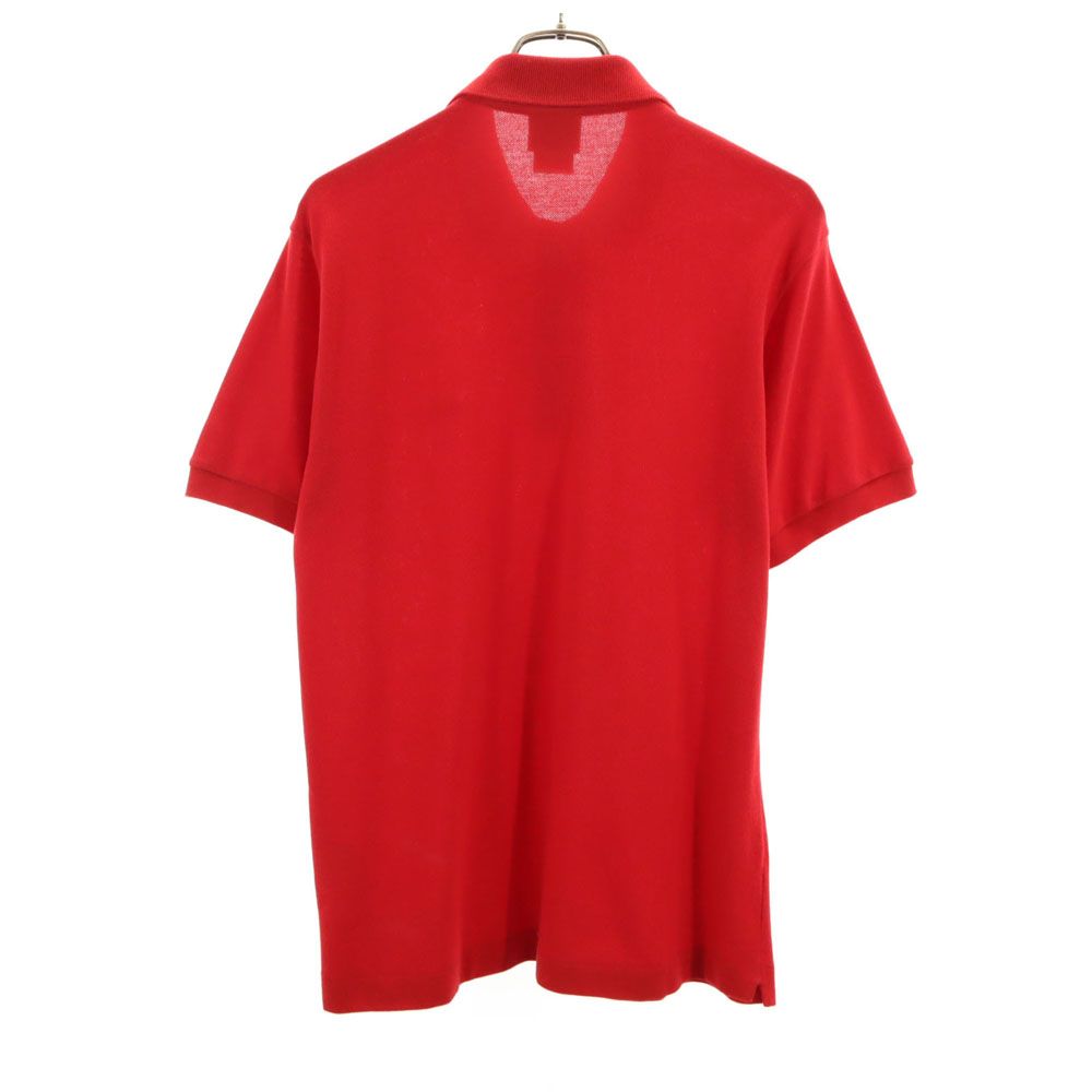 LACOSTE ラコステ 半袖 ポロシャツ 3 レッド 鹿の子 メンズ