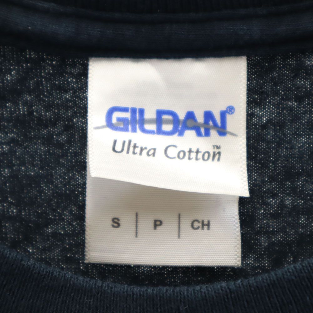 GILDAN ギルダン キッス プリント 半袖 Tシャツ S ネイビー KISS ロックバンド バンT メンズ