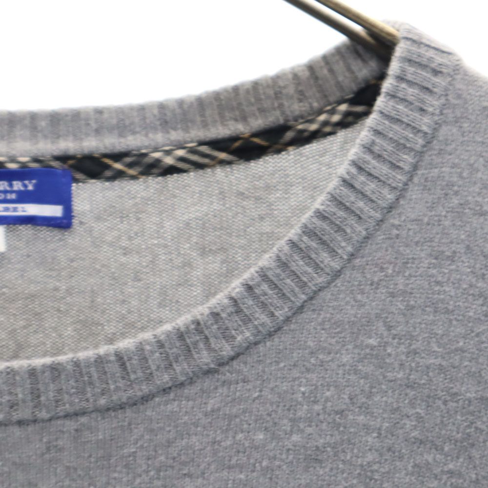 BURBERRY BLUE LABEL バーバリーブルーレーベル 三陽商会 長袖 コットン セーター 38 グレー ニット レディース