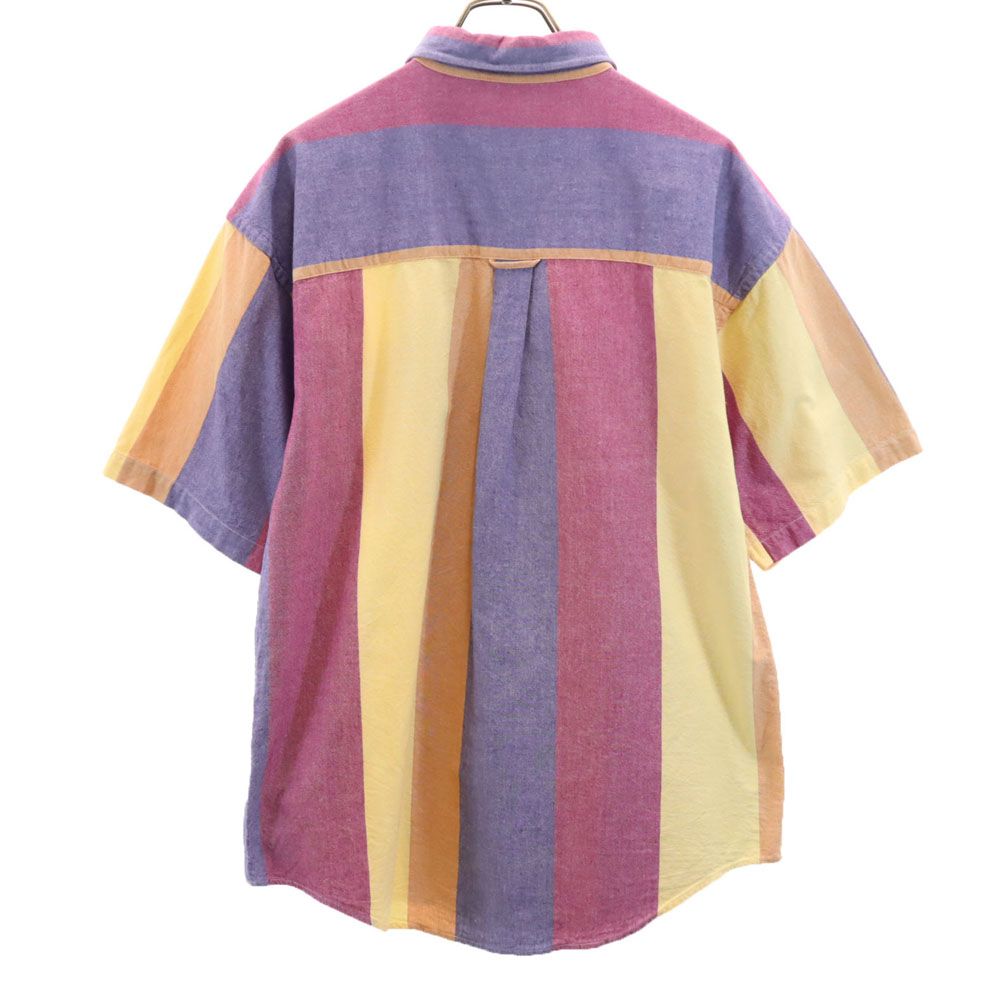 ARROW アロー 90s オールド ストライプ柄 半袖 オックスフォード ボタンダウンシャツ L イエロー 他 メンズ