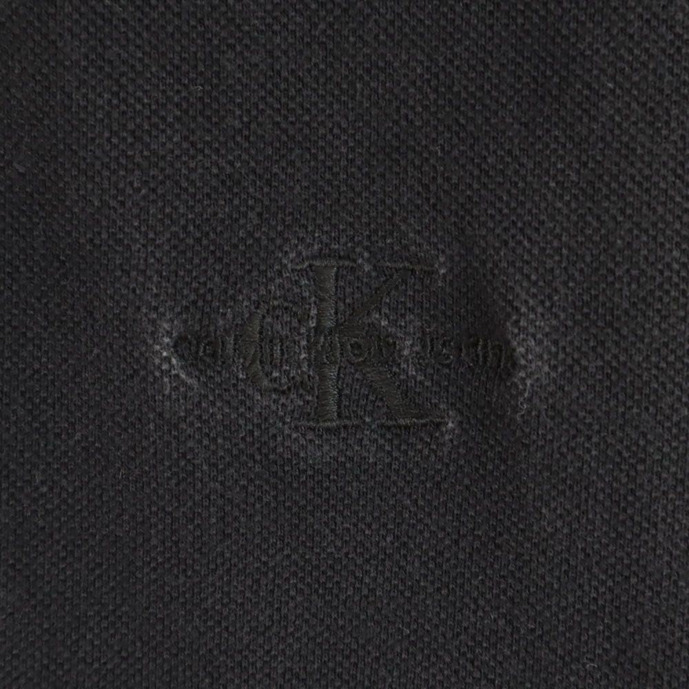 Calvin klein カルバンクライン 半袖 鹿の子 ポロシャツ M ブラック メンズ