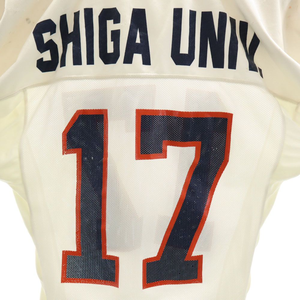 QBCLUB キュービィクラブ 90s USA製 オールド アメリカンフットボール 半袖 Vネック ウェア M ホワイト系 メンズ